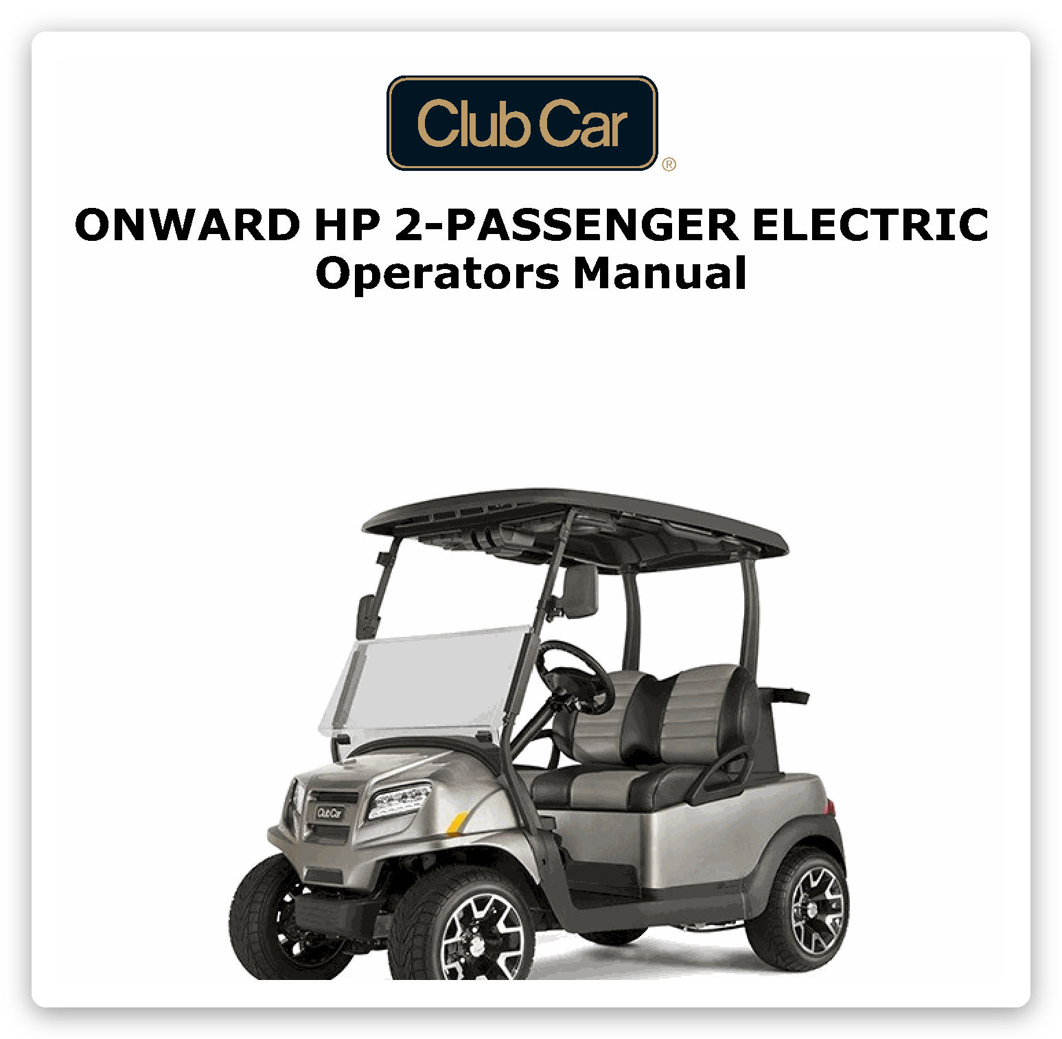 Club Car Onward owner's manual